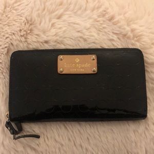 Kate spade ♠️ black patent leather wallet.